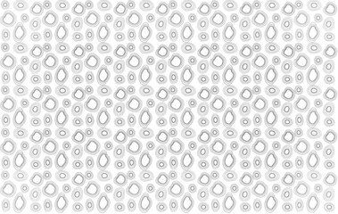 Seamless abstract pattern. Gray concentric circles of irregular shape on a white background. Flyer background design, advertising background, fabric, clothing, texture, textile pattern. - obrazy, fototapety, plakaty