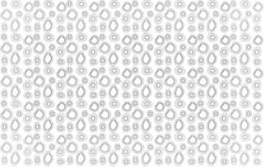 Fotobehang Seamless abstract pattern. Gray concentric circles of irregular shape on a white background. Flyer background design, advertising background, fabric, clothing, texture, textile pattern. © Tatfedor