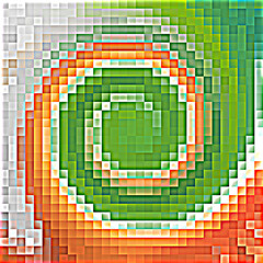 pixel design element. aliased, circle and square, Multi Color vector polygonal illustration consisting of rectangles. Rectangular design for your business. Creative geometric background.