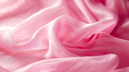 Gentle waves of soft pink fabric, conveying a sense of calm and delicate beauty.