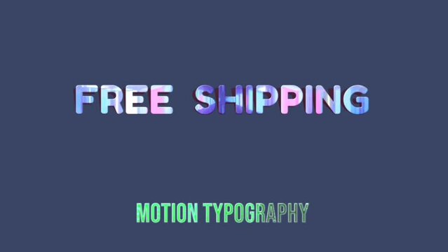 3d graphics design, Free Shipping text effects