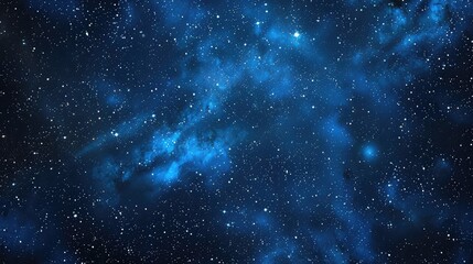 Obraz na płótnie Canvas Night shining starry sky, blue space background with stars, cosmos