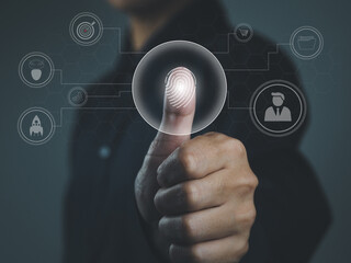 biometric fingerprint information security Access to information network technology Personal financial transactions and investments