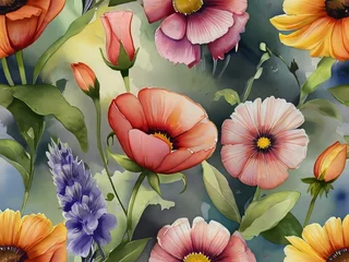 Fotobehang textura de pintura de flores © karloss2006