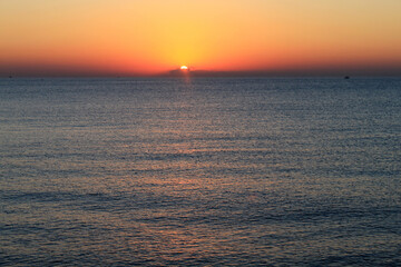 magnificent sunset over the sea