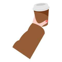 woman hand holding a cup of coffee