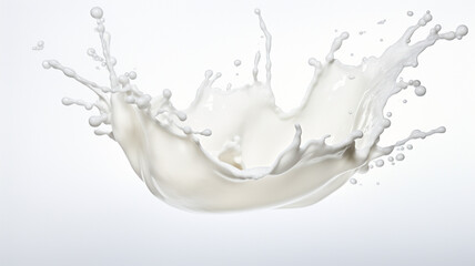 Splash of milk isolated on white background