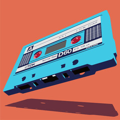 Cassette vector retro style