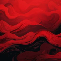 Fotobehang 3d photo of abstract red background made with generative ai © M