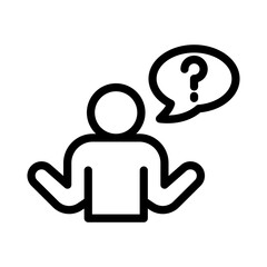 questions line icon illustration vector graphic