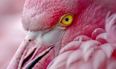Naklejka premium Closeup of an Flamingos face