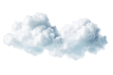 Group of Cumulus Clouds Drifting in Sky. On a White or Clear Surface PNG Transparent Background.