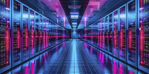 Scientists in a cutting-edge climate modeling hub utilize supercomputers to predict environmental shifts with precision and symmetry.
