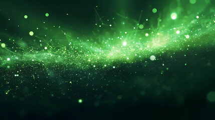 Green focus particles background