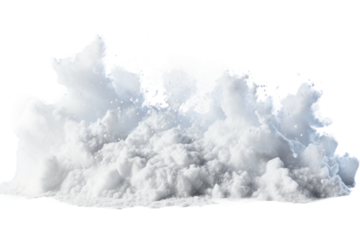 Heap of White Clouds on White Background. On a White or Clear Surface PNG Transparent Background.