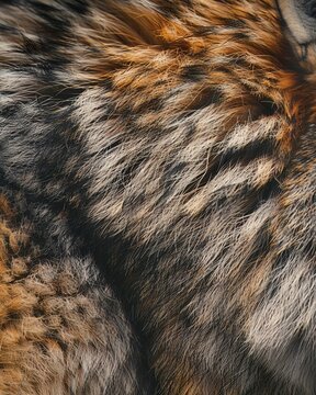 Detailed image of a wolfs fur, highlighting the texture and color gradation, great for mammalian studies