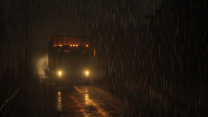 Floating binary code streams with a deep blue background.