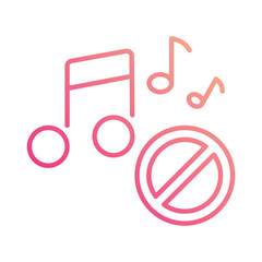 No Music icon editable stock vector icon	