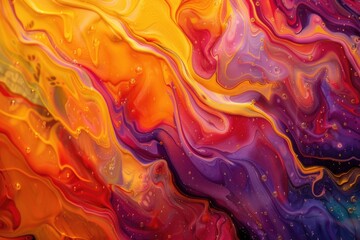Obraz premium abstract image showcasing mesmerizing swirls of color in fluid art forms with a dynamic and vibrant composition