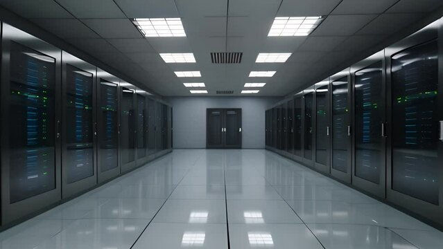 High Capacity Data Center With Rows of Servers