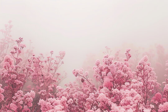  Spring aesthetic background with pink flower