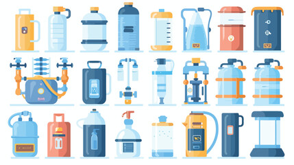 Of different kinds of water filters and systems. 