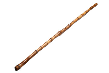 Long-handled Wooden Stick on White Background. On a White or Clear Surface PNG Transparent Background.