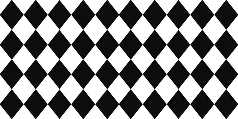 Black and white diamond pattern for decoration and textile design. Rhombus pattern