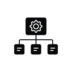 black solid Sitemap vector icon