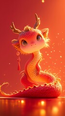 Obraz premium red dragon