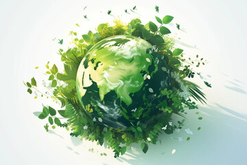 Green Planet Earth - Earth Day Poster Design Template