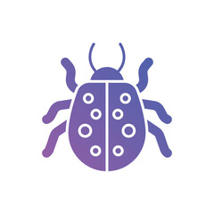 Gradient Color Bug vector icon
