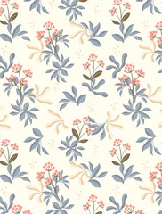 Fototapeta na wymiar seamless floral pattern for design prints 