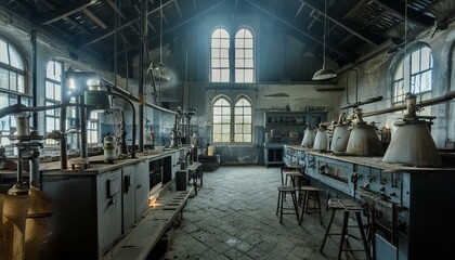 Echoes of Science Past: Exploration of Abandoned Laboratory with Vintage Equipment