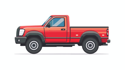 Pick up truck icon vector flat vector isolated on white
