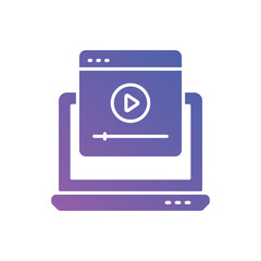 Gradient Color Video Marketing vector icon