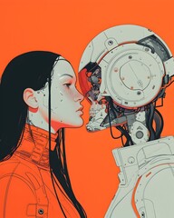 Obraz premium Technological Intersection:Navigating Morality in Autonomous Systems