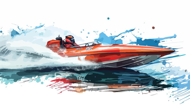 Powerboat of F1 Atlantic Team in action during Formul