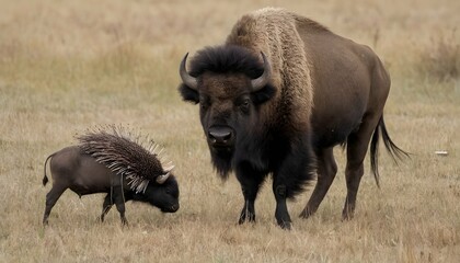 a-buffalo-with-a-lone-porcupine-upscaled_6