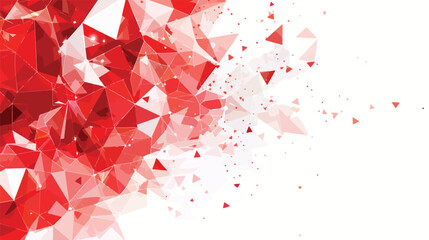 Red White Polygonal Mosaic Background Vector illustra