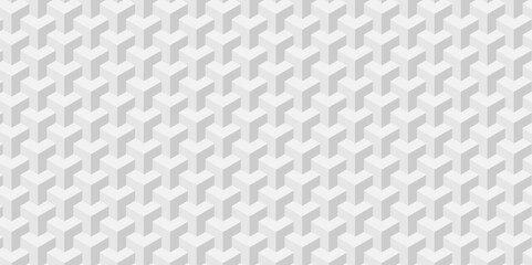 	
Minimal cubes geometric tile and mosaic wall or grid backdrop hexagon technology wallpaper background. white and gray geometric block cube structure backdrop grid triangle texture vintage design.