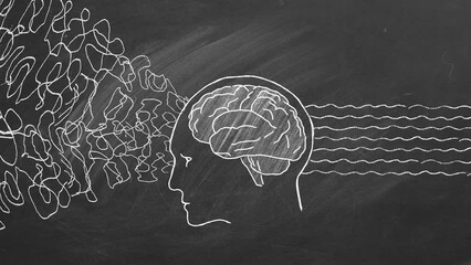 The concept of analysis, processing, structuring information by man. Brain efficiency. Man systematizes his thinking. From chaos to order. Making right decision