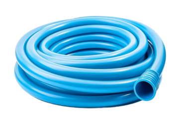 Blue Hose on White Background. On a White or Clear Surface PNG Transparent Background.
