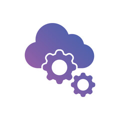 Gradient Color Cloud Development vector icon