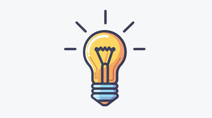 Smart lightbulb line icon. Cartoon of Smart lightbulb