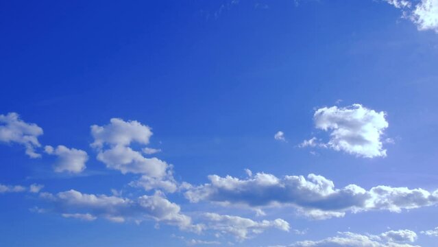 white clouds and blue sky .time lapse