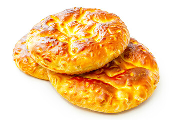 Flatbread on a white background isolated