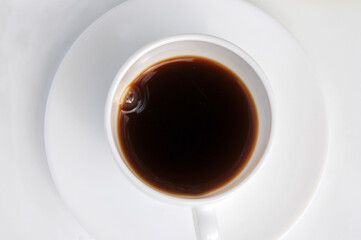 Coffee in a white mug