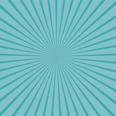 Sun rays starburst retro blue background, blue background with sun ray. Radial Summer . Vector Illustration
