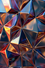 Glossy metallic geometric triangle patterns for background